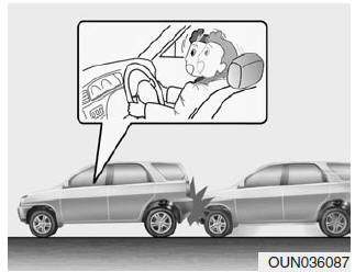 Kia Sportage. Bedingungen, unter denen Airbags nicht ausgelöst werden