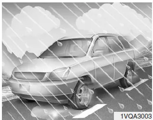Kia Sportage. Fahren bei Regen