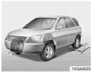 Kia Sportage. Rad wechseln