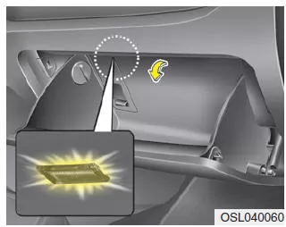 Kia Sportage. Handschuhfachleuchte (ausstattungsabhängig)