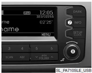 Kia Sportage. Verwendung eines iPod