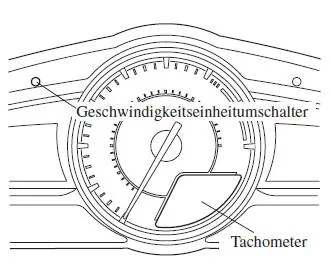 Mazda CX-3. Geschwindigkeitseinheitsumschalter (digitaler Tachometer) *