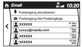 Mazda CX-3. Verwendungsbeispiel (verifi zieren einer ungelesenen E-Mail)