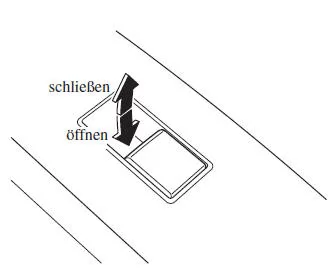 Mazda CX-3. Betätigung der elektrischen Fensterheber des Beifahrerfensters und der Hintertürfenster