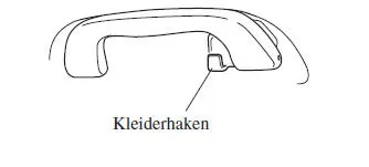 Mazda CX-3. Hintere Kleiderhaken