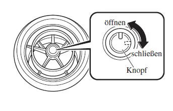 Mazda CX-3. Luftdüse offen/geschlossen