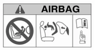 Opel Mokka. Kindersicherheitssysteme auf Beifahrersitzen mit Airbag- Systeme