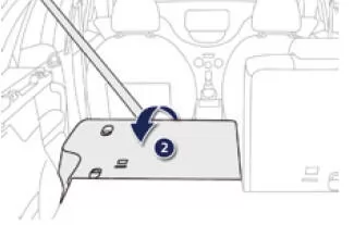 Peugeot 2008. Rückenlehne wieder zurückklappen