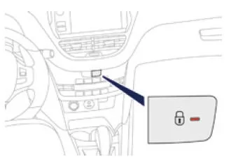 Peugeot 2008. Verriegeln / Entriegeln von innen 