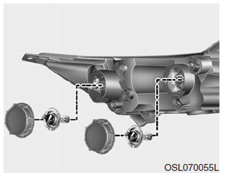 Kia Sportage. Scheinwerferglühlampe