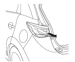 Mazda CX-3. Hintere Blinkleuchten, Brems-/ Schlussleuchten