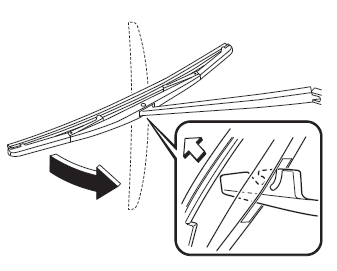 Mazda CX-3. Ersetzen des Heckscheibenwischerblatts