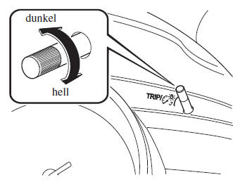 Mazda CX-3. Instrumentenbeleuchtungsregler