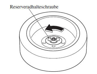 Mazda CX-3. Herausnehmen des Reserverades