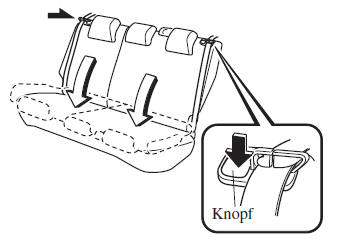 Mazda CX-3. Zusammenklappen der Sitzlehnen