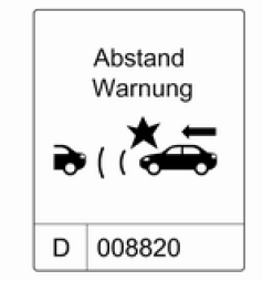 Opel Mokka. Auswahl der Warnempfindlichkeit