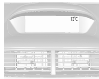 Opel Mokka. Außentemperatur