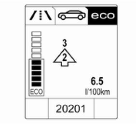 Opel Mokka. ECO-Informationsmenü