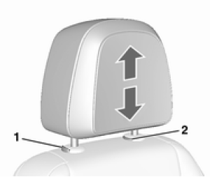 Opel Mokka. Kopfstützen der Vordersitze