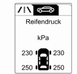 Opel Mokka. Reifendruck- Kontrollsystem