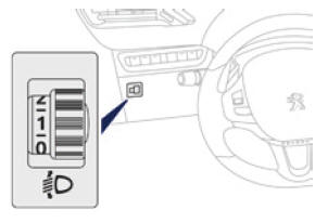 Peugeot 2008. Leuchtweitenverstellung der Scheinwerfer