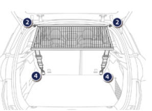 Peugeot 2008. Rückhaltenetz für hohe Ladung