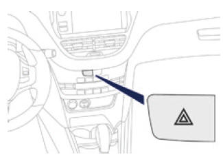 Peugeot 2008. Warnblinker