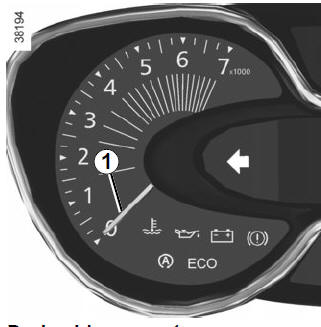 Renault Captur. Drehzahlmesser 